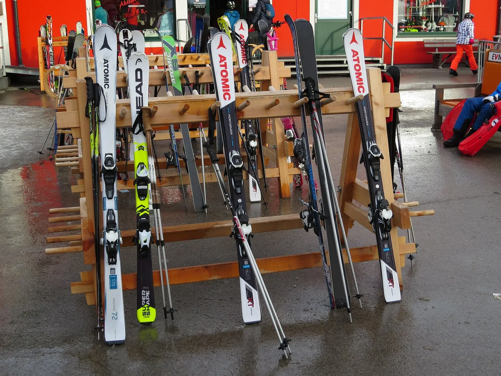 Горные лыжи Rossignol 163 см с креплениями — 4 фотоның 3-сі