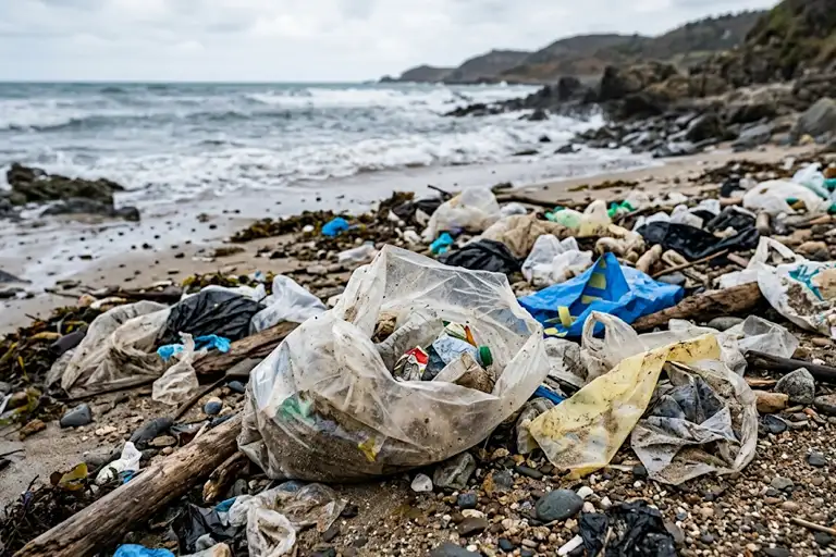 Мусор на берегу
