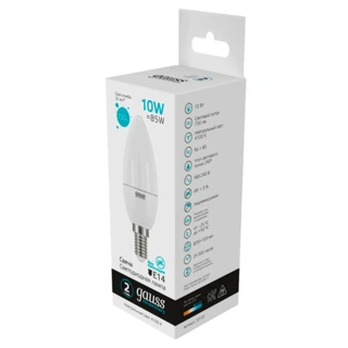 LED лампа Gauss Свеча 10W E14 730 lm 4100K  33120 - фото 3