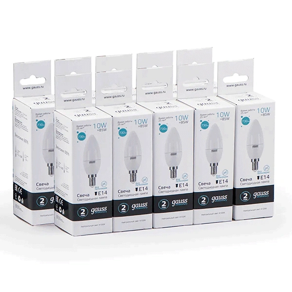 LED лампа Gauss Свеча 10W E14 730 lm 4100K  33120 - фото 6