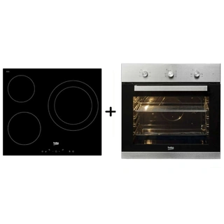 Встраиваемый комплект Beko "Духовой шкаф BIC 22100 X + стеклокерамическая варочная панель HIC 63401 T"