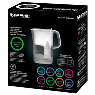Фильтр-кувшин для воды Барьер Сингапур XL Опти Лайт 3,5 л  Белый (В810Р00)