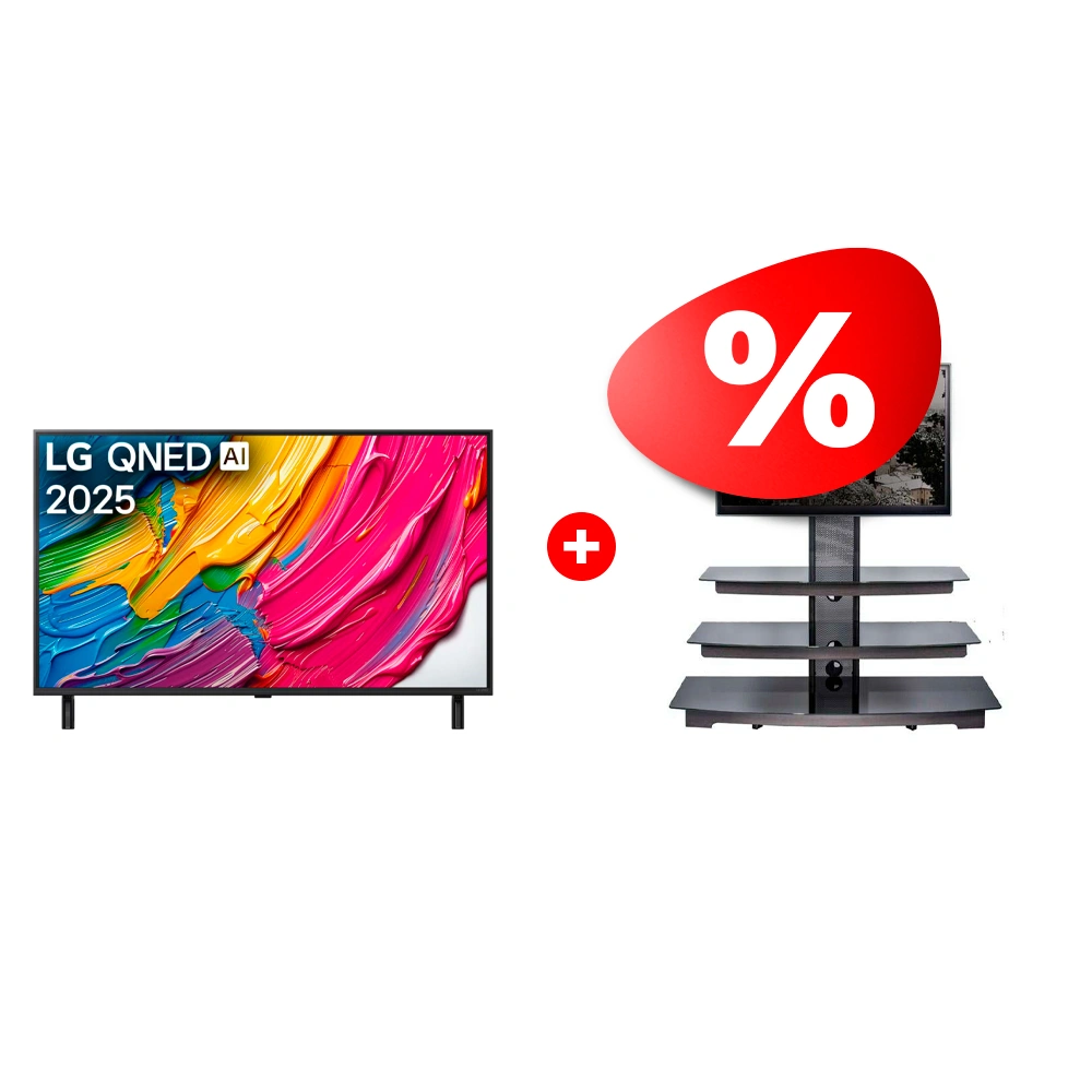 Комплект ТВ тумба Mart Верона 65″ + QNED телевизор LG 86QNED80A6A 