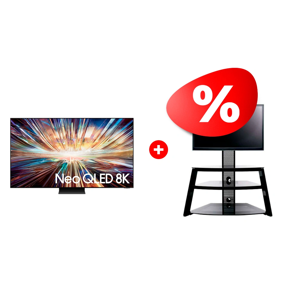 Комплект ТВ тумба Mart Кристалл К 65″ + Neo QLED телевизор Samsung 8K QE85QN800DUXCE 