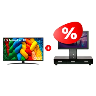 Комплект ТВ тумба Mart Универсал 65″ + LED телевизор LG 55NANO81A6A 