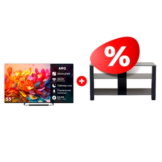 Комплект ТВ тумба Mart Рим 46″ + QLED телевизор ARG A55Q1C3 