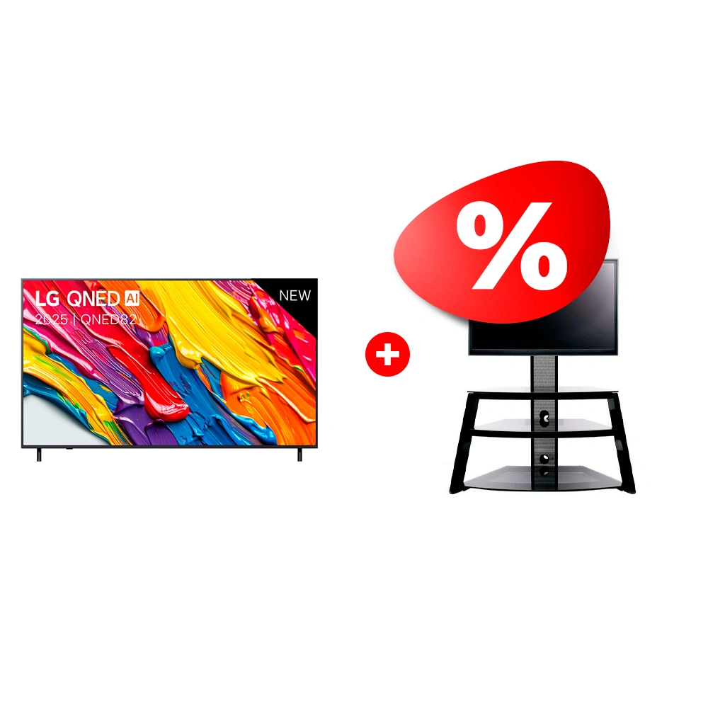 Жиынтық Mart сөресі Кристалл К 65″ + LG QNED теледидары 75QNED82A6B 