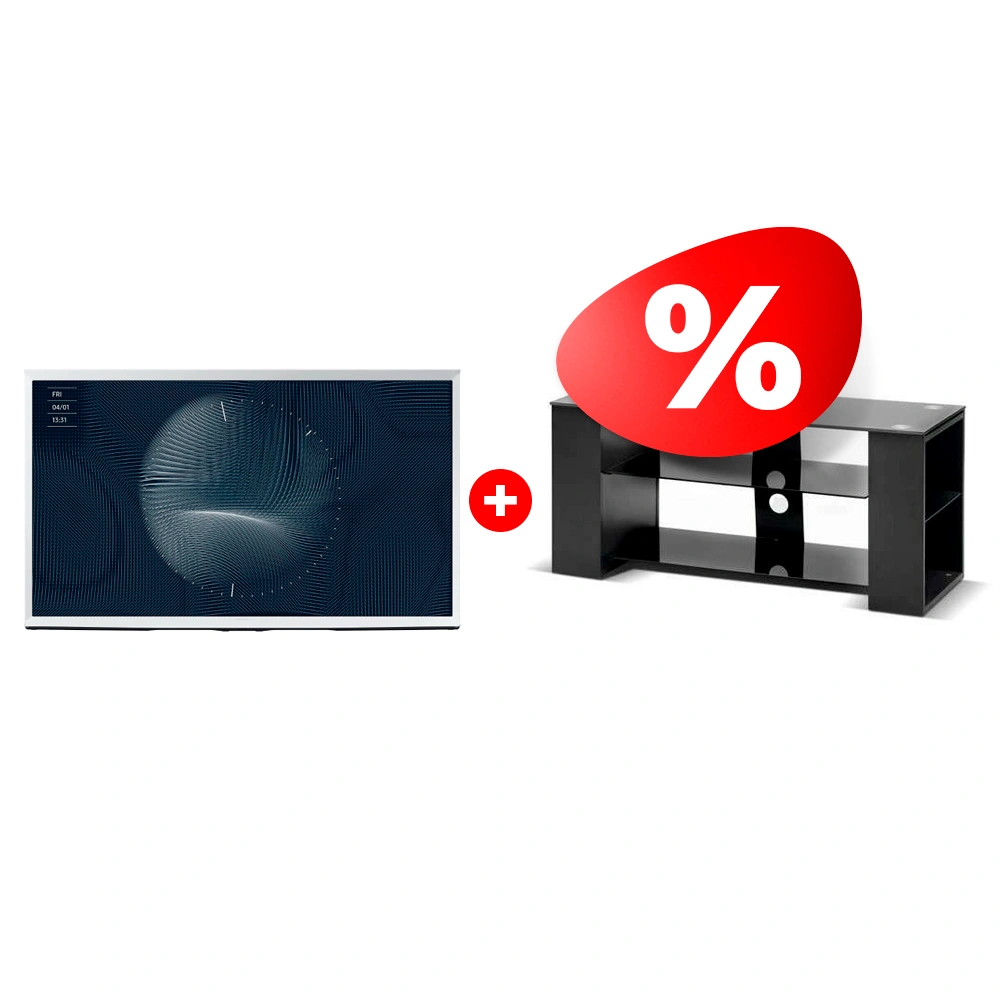 Комплект ТВ тумба Mart Готика 42″ + QLED телевизор Samsung The Serif QE55LS01BAUXCE 