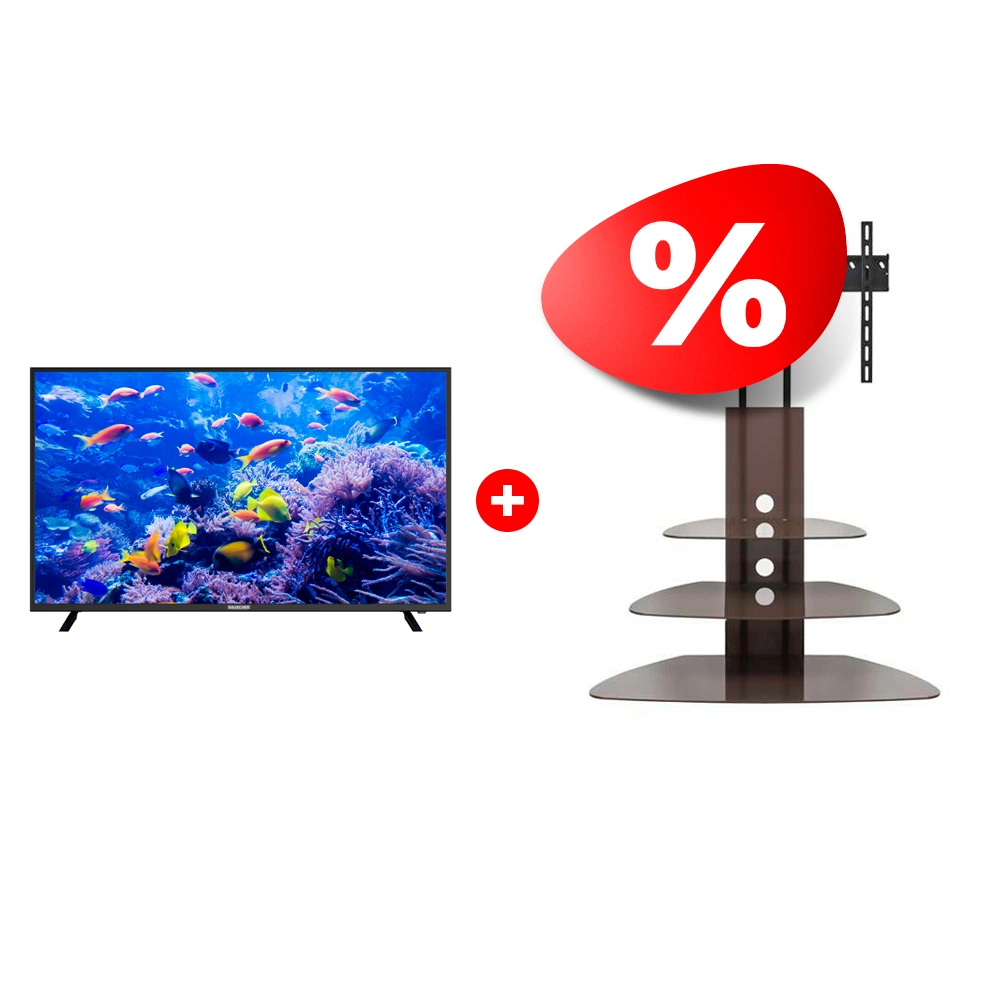 Комплект ТВ тумба Mart Плаза-Консоль 50″ + LED телевизор Dauscher LD55AU7100 