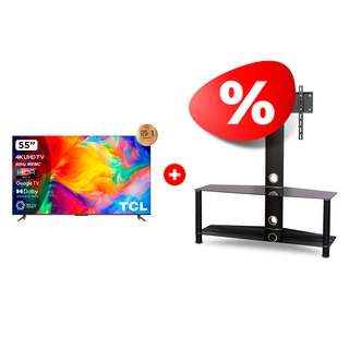 Комплект ТВ тумба Mart Аврора 42″ + LED телевизор TCL 55P735 