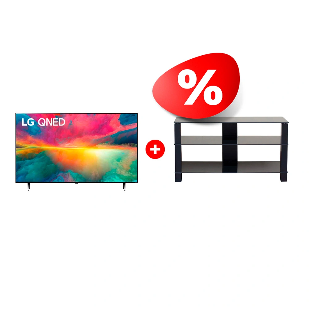 Комплект ТВ тумба Mart Рим 46″ + QNED телевизор LG 75QNED756RA 