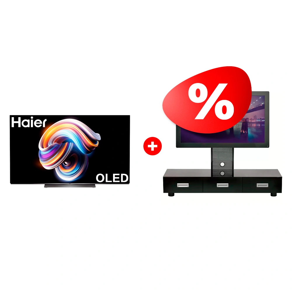 Жиынтық Mart сөресі Универсал 65″ + OLED теледидары Haier 65 S9 Pro 