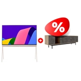 Комплект ТВ тумба MART Агат 1800 85″ + OLED телевизор LG Lifestyle Pose 55LX1Q6LA 