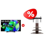 Комплект ТВ тумба Mart Плаза-Консоль 50″ + OLED телевизор LG OLED77C3RLA