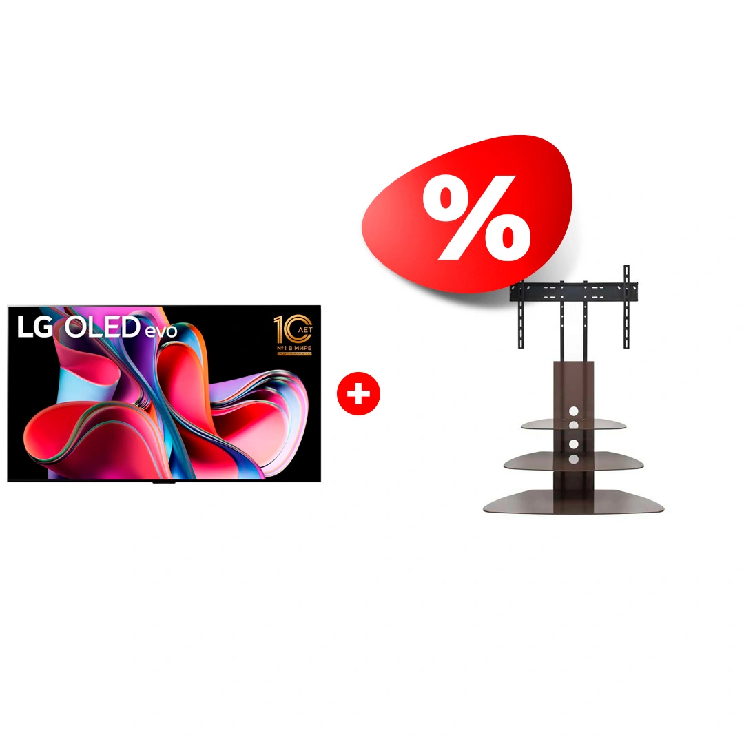 Комплект ТВ тумба Mart Плаза-Консоль 50″ + OLED телевизор LG OLED65G3RLA