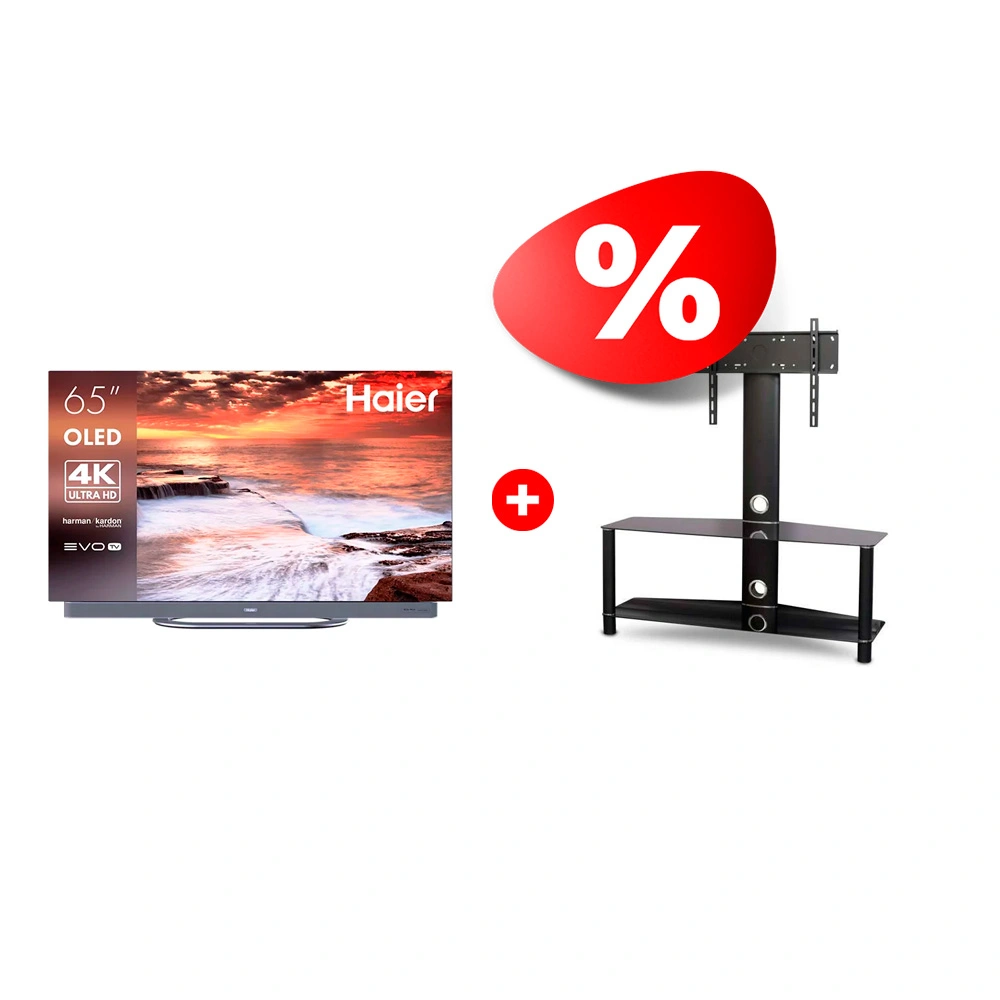 Комплект ТВ тумба Mart Аврора 42″ + OLED телевизор Haier 65 OLED S9 Ultra 