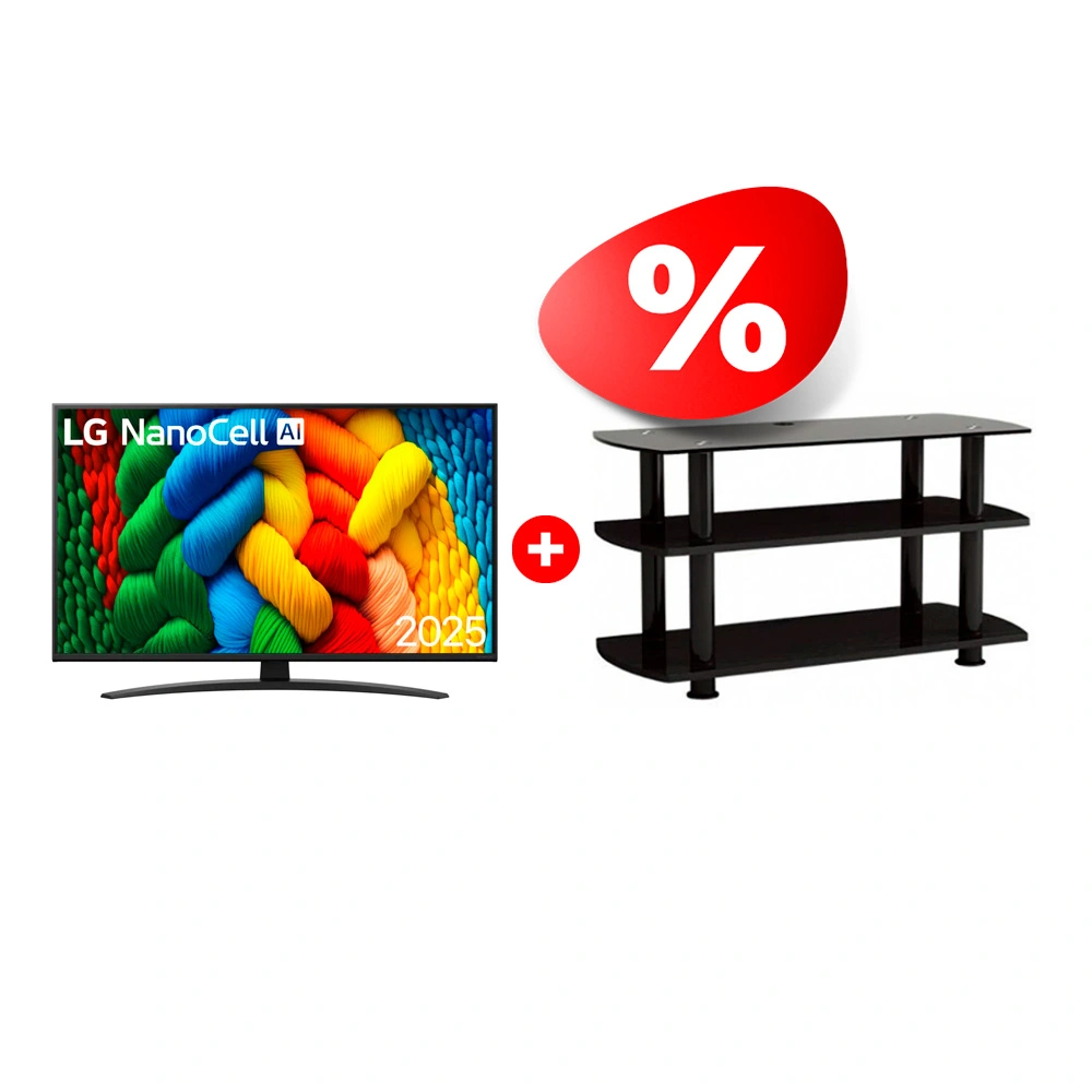 Жиынтық Elenberg сөресі T3005 + LED телевизор LG 55NANO81A6A 