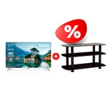 Комплект ТВ тумба Elenberg T3005 + QLED TV Haier 85 Smart TV S8 QD 