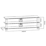 Комплект ТВ тумба ARG T4004XL + QLED телевизор Samsung QE75Q80BAUXCE  - фото 3
