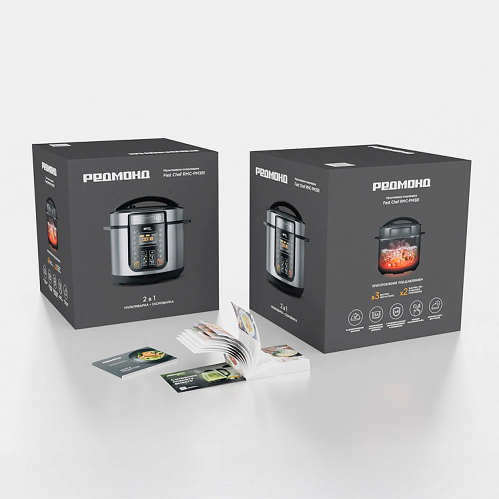 Мультиварка-скороварка Редмонд RMC-PM381 Черный  - фото 13