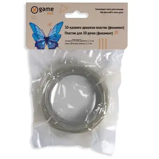 Пластик для 3D ручки (филамент-нить) X Game PLA-Silver-10