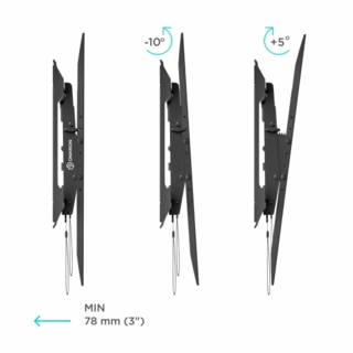 ONKRON кронштейн для телевизора 65"-100" наклонный, черный UT9