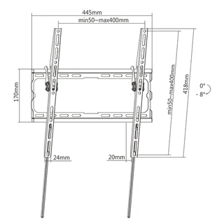 Кронштейн наклонный ARG KL32-44T 26″ - 70″ - фото 2
