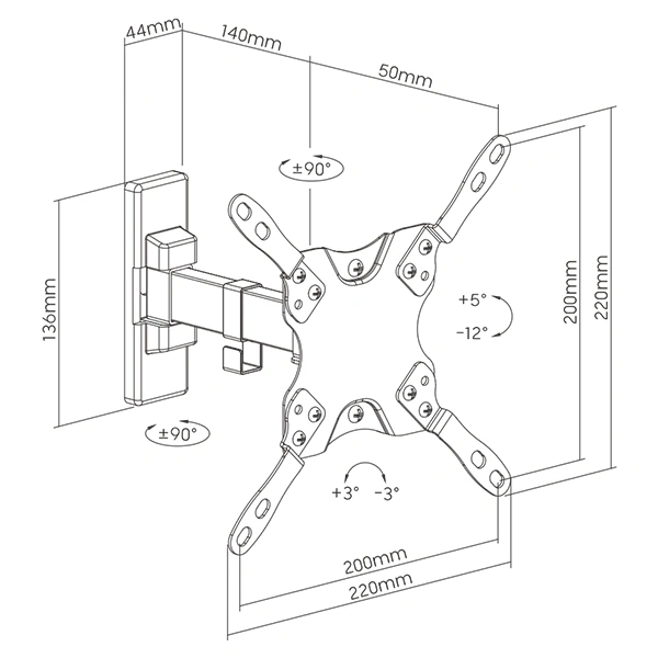 Кронштейн функциональный ARG LDA21-221 13″ - 42″ - фото 2