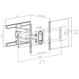 Кронштейн Brateck для ТВ и мониторов 43"-100" LPA81-486 - фото 2