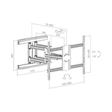 Кронштейн Brateck LPA57-686A для ТВ и мониторов, 60"-100"  - фото 3