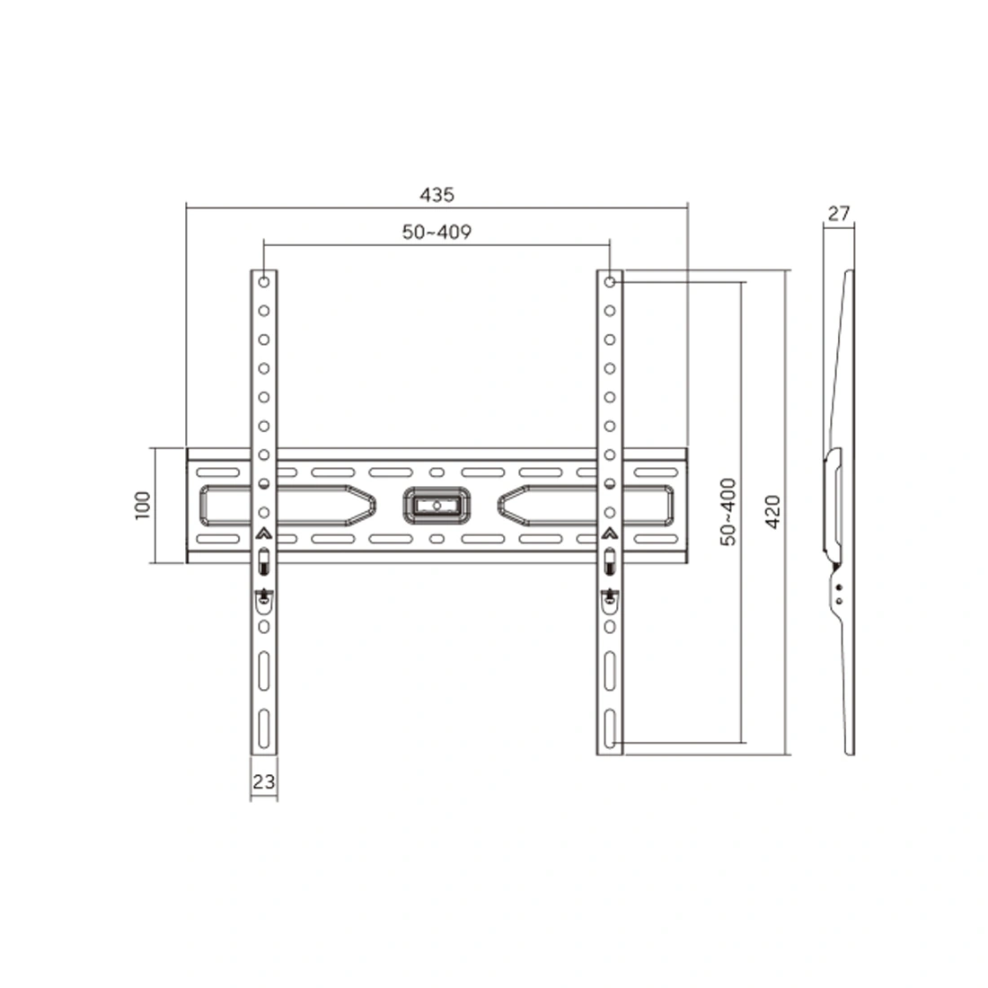 Кронштейн Brateck KL36-44F для ТВ и мониторов, 32"-75"  - фото 3