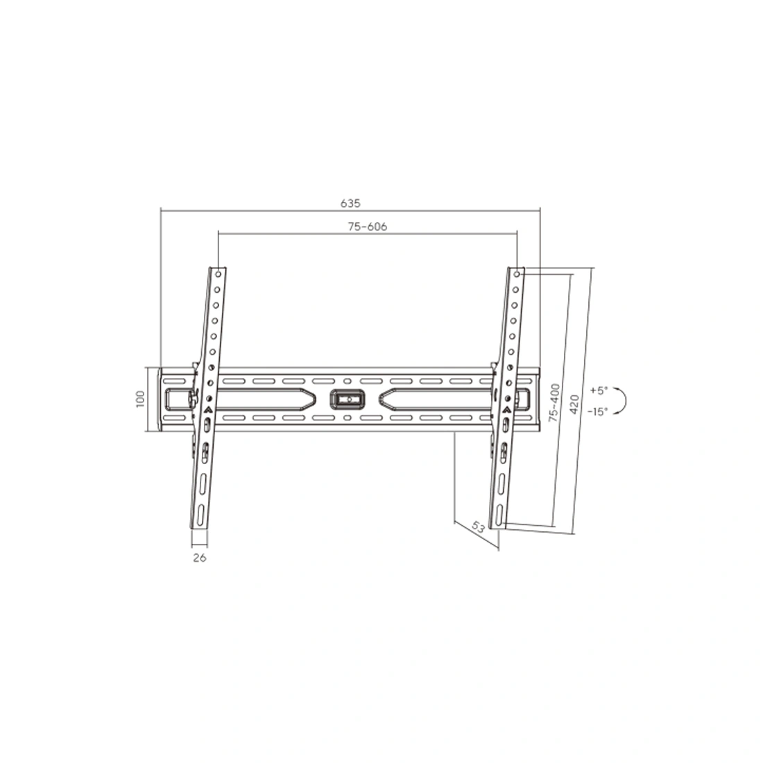 Кронштейн Brateck KL36-46T для ТВ и мониторов, 37"-86"  - фото 2