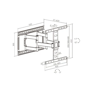 Кронштейн XG FMW-3775 для ТВ и мониторов 37"- 75" 