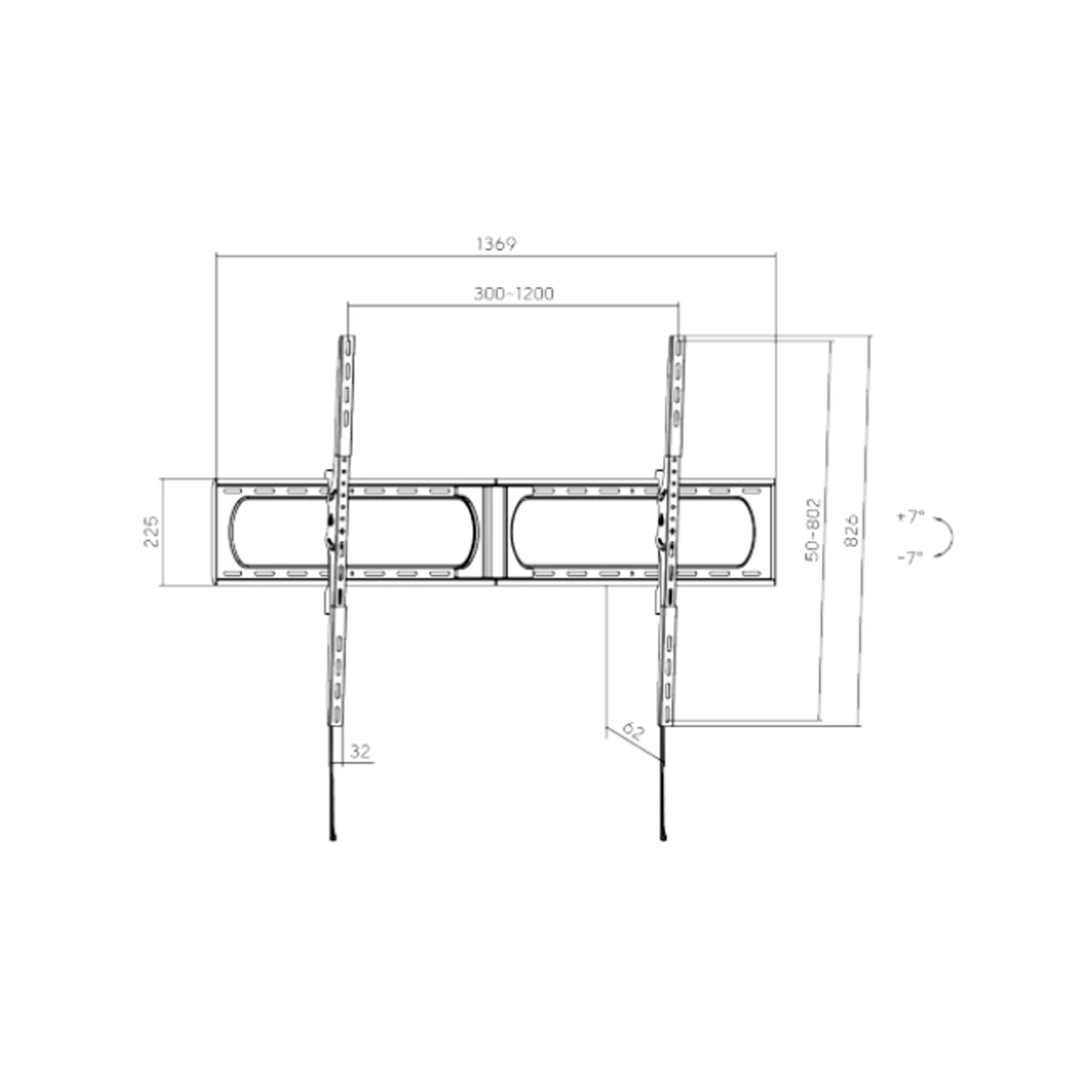 Кронштейн XG WA-37140T для ТВ и мониторов 37"-140" 