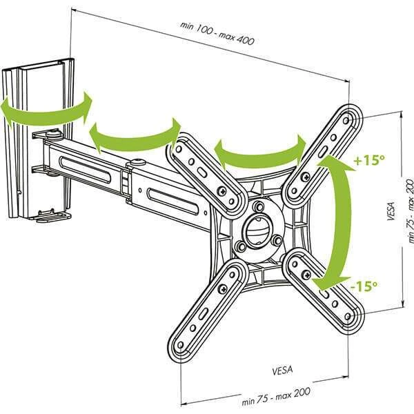 Кронштейн функциональный Hitechnic 2604B 17″ - 32″ - фото 2
