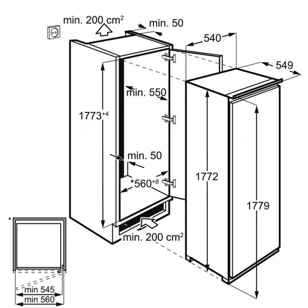 Electrolux кіріктірілген тоңазытқыш ERN93213AW - фото 3