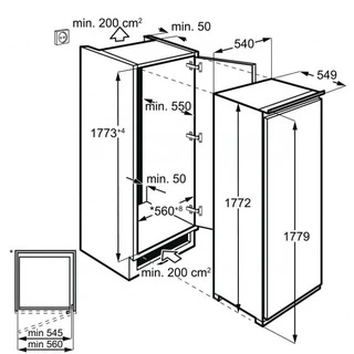 Electrolux кіріктірілген тоңазытқыш ERN93213AW