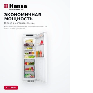 Встраиваемый холодильник Hansa BC205N270W1 - фото 6