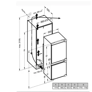 Schaub Lorenz кіріктірілген екі камералы тоңазытқыш SLUE235W4