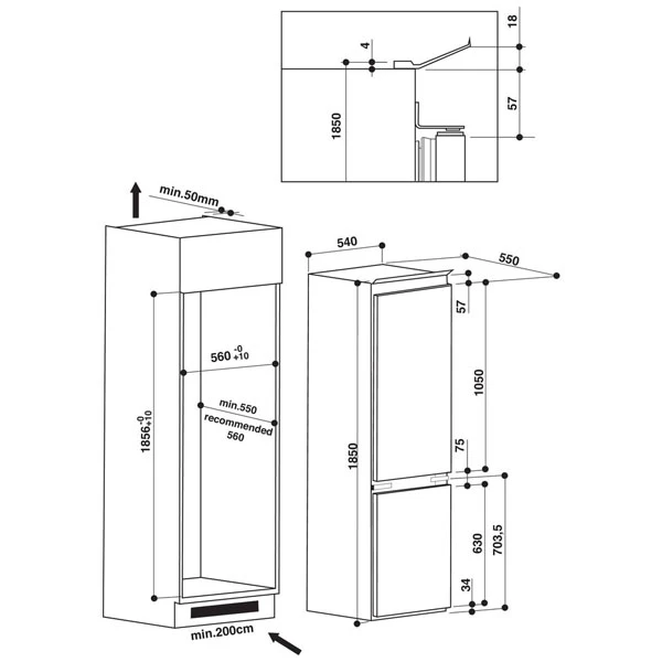 Встраиваемый холодильник Hotpoint-Ariston BCB 7525 AA (RU) - фото 3