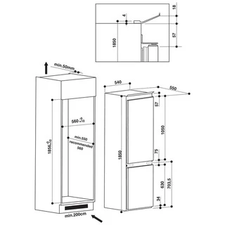 Встраиваемый холодильник Hotpoint-Ariston BCB 7525 AA (RU)