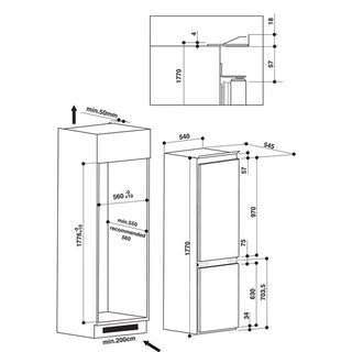 Встраиваемый холодильник Hotpoint-Ariston BCB 70301 AA (RU)