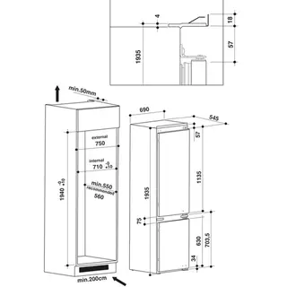 Встраиваемый холодильник Whirlpool SP40 802 EU