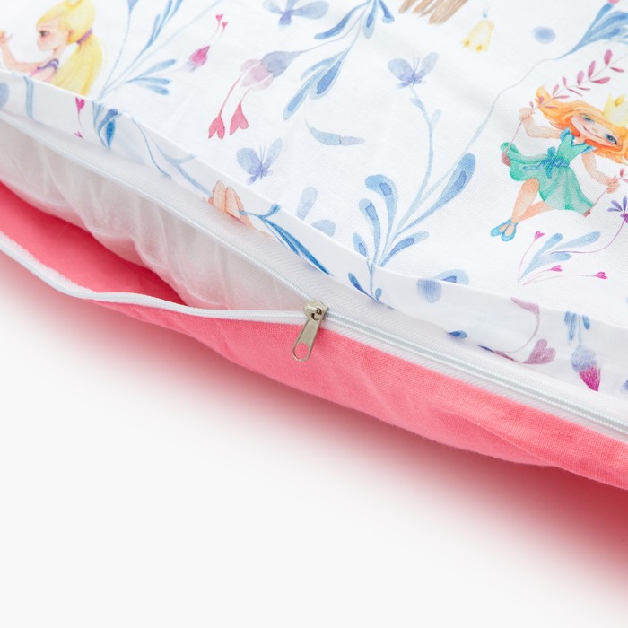 Матрасик с подушками «Милые принцессы» двусторонний 70×190 см, бязь/спанбонд 