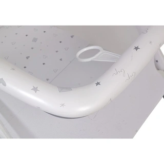 Манеж Polini kids Comfort French Teddy Белый/серый