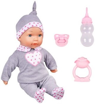 Пупс Bayer Dolls Пупс 93809AL, 38 см аксессуары в комплекте 