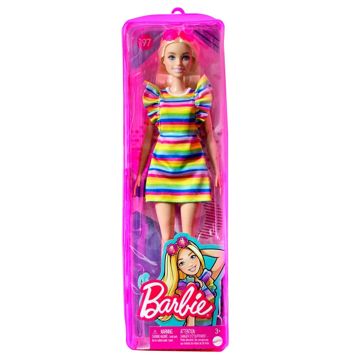 Кукла Barbie Fashionistas в радужном платье HJR960 