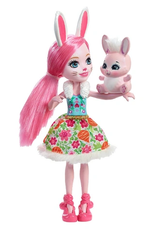 Кукла Mattel Enchantimals Кроля Бри с питомцем зайчиком Твист FXM73  - фото 3