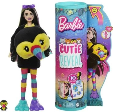 Кукла-модель Barbie Cutie Reveal Jungle Toucan 05667367, 30 см 