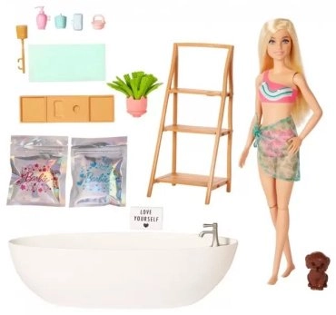Кукла-модель Barbie Barbie, ванна с аксессуарами HKT92, 29 см 